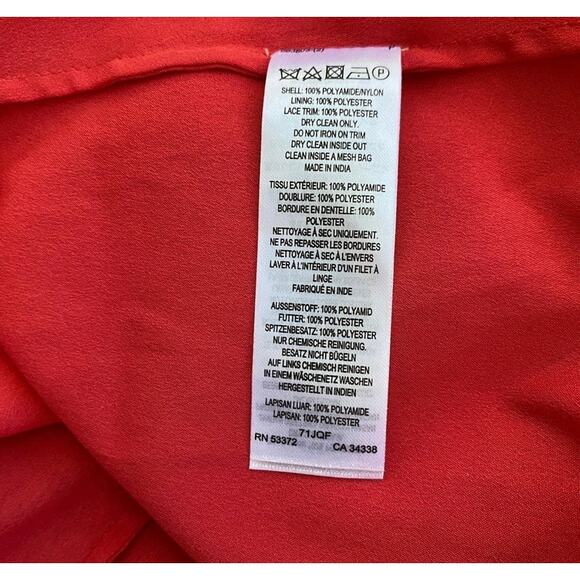 French Connection Geona Strappy Tulle Dress Sz 4/S Red Multi Floral Embroidered - Picture 10 of 12